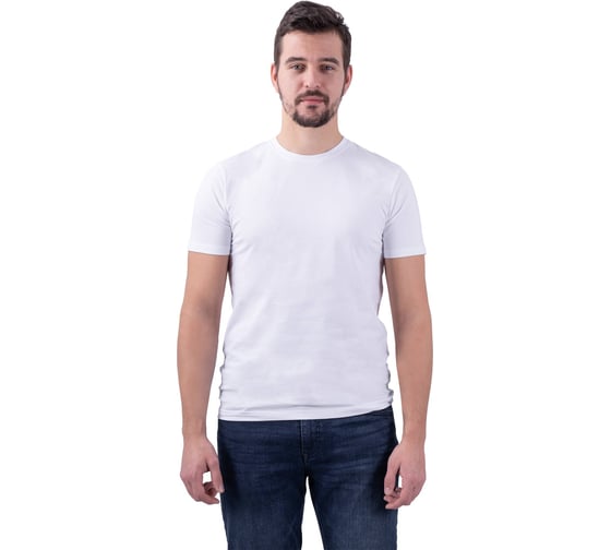 Изображение товара Футболка ГК Спецобъединение с лайкрой мужская белая (92 (S)), Бел 551.01/92