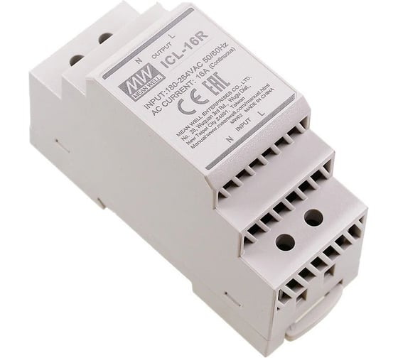 Изображение товара Ограничитель пускового тока Mean Well на DIN-рейку AC/DC ICL-16R Т03450230