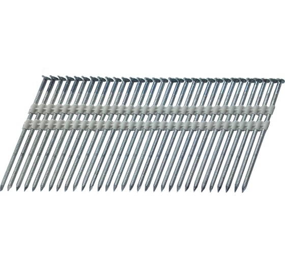 Изображение товара Реечные гвозди Pegas pneumatic 21 градус 2,8x80 mm кольцевая накатка 1246