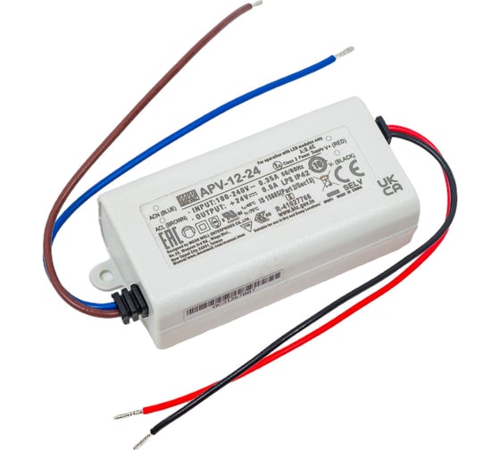 Изображение товара LED-драйвер Mean Well AC-DC APV-12-24 12Вт Т00315862