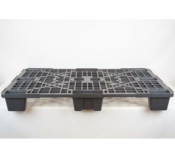 Изображение товара Пластиковый паллет на ножках Пластик Система легкий черный 1200х800х140 мм, 02.102.99