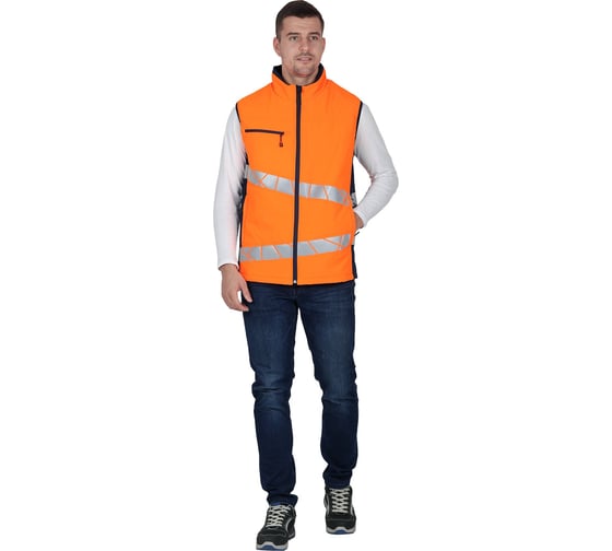 Изображение товара Мужской утепленный жилет Iform ACTIVE флуоресцентный оранжевый-синий (96-100, 170-176), Жил 004/96/170