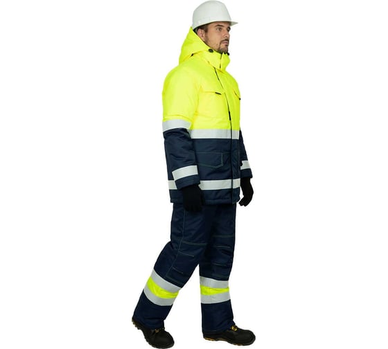 Изображение товара Костюм ГК Спецобъединение БРАЙТ зимний, Со - 3-й класс защиты, Тн - 2-й класс защиты, флуоресцентный желтый-синий (112- Кос 770/112/170
