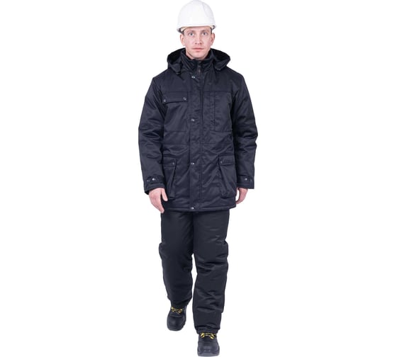 Изображение товара Мужская куртка ГК Спецобъединение ЗАЩИТА от пониженных температур воздуха, механических воздействий и ОПЗ, черная (96-1 Кур 412/96/158