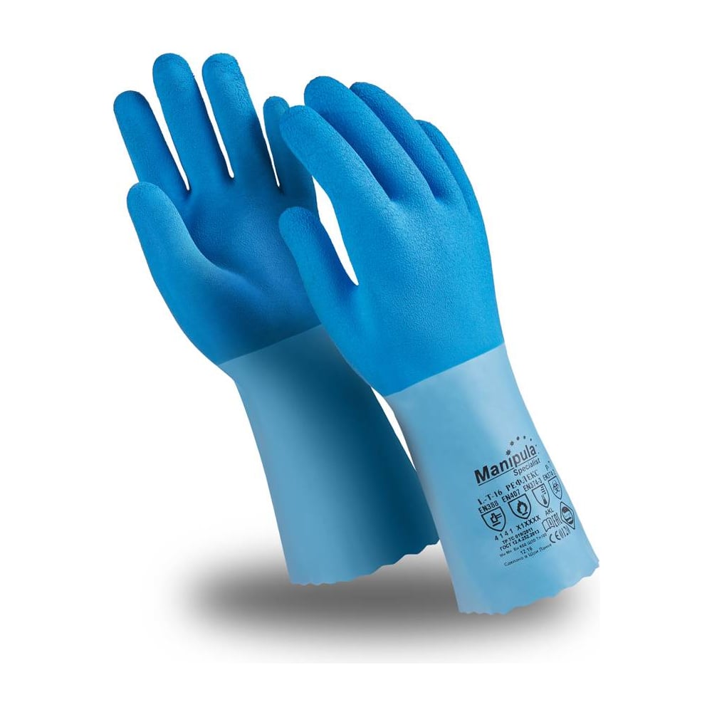 Изображение товара Перчатки Manipula Specialist РЕФЛЕКС латекс интерлок 7 синий всесезонные