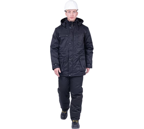 Изображение товара Мужская куртка ГК Спецобъединение ЗАЩИТА от пониженных температур воздуха, механических воздействий и ОПЗ, черная (88-9 Кур 412/88/182