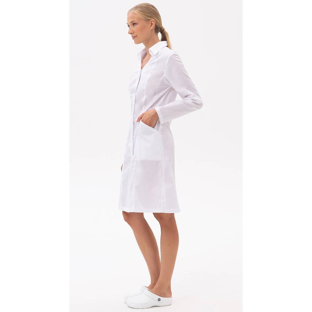 Изображение товара Медицинский халат МЕЛОДИЯ Белый 44-46 размеры для врачей и медперсонала