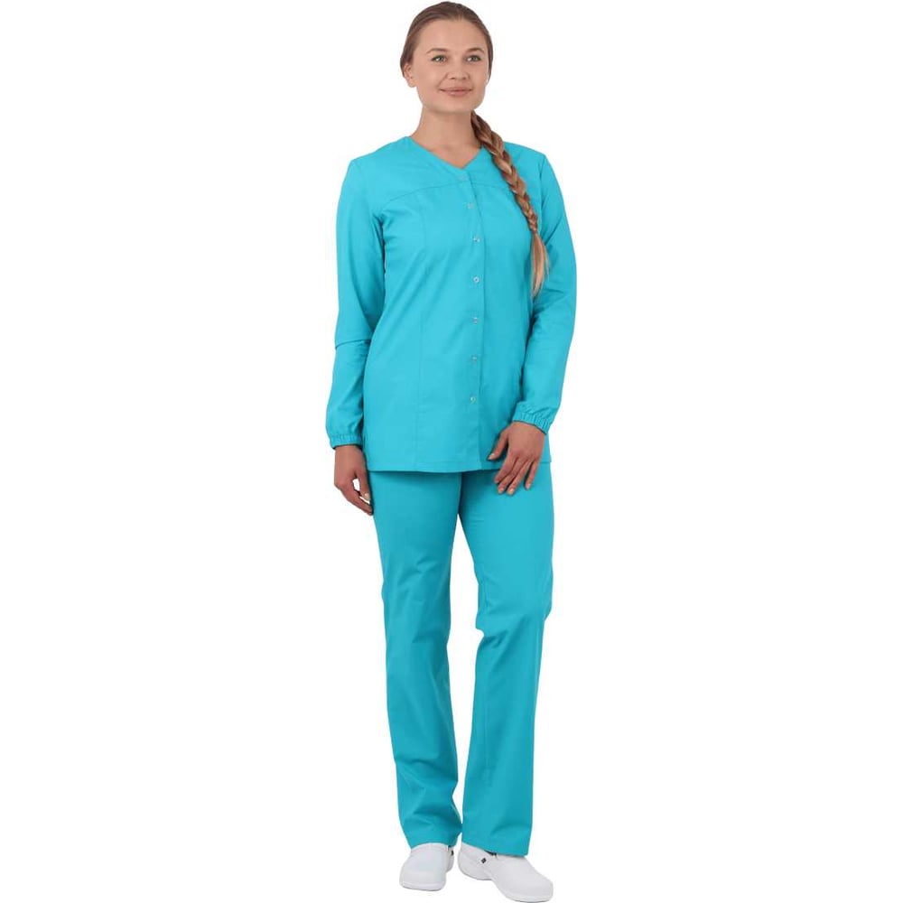 Изображение товара Женский костюм ГК Спецобъединение МАЙЯ ХАССП от ОПЗ (блуза, брюки), бирюза (104-108, 182-188), Кос 856/104/182