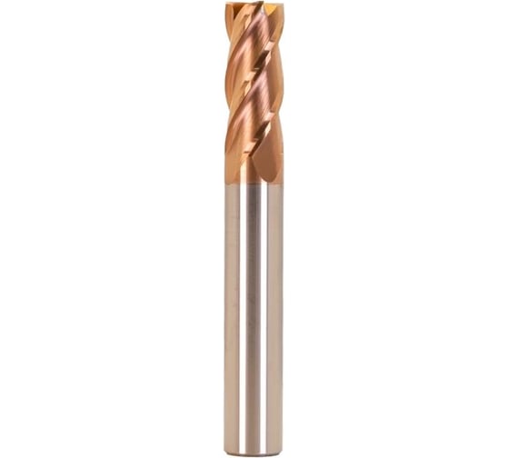 Изображение товара Концевая фреза твердосплавная 4-х зубая, с покрытием TiSiN (4х14х50 мм; хв-к 4 мм) №2171 Профоснастка 40414421