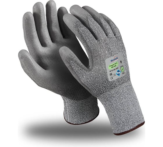 Изображение товара Перчатки Manipula Specialist СТИЛКАТ ПУ 5 (MG-466), Sapphire Technology, ПУ частичный, оверлок, цвет серый (7), Пер 720/1/7