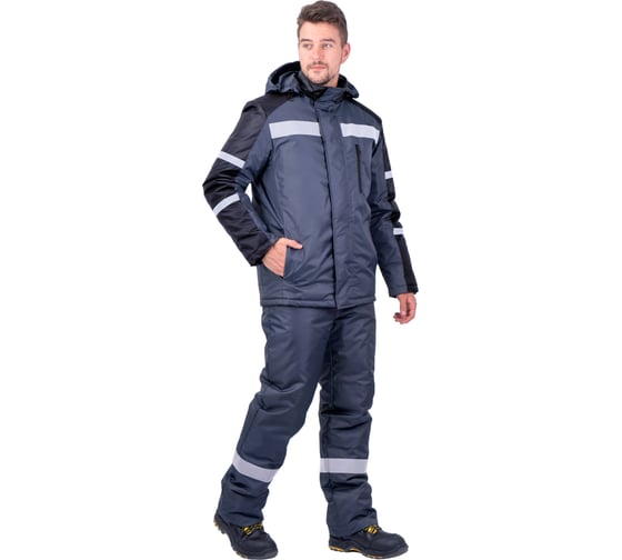 Изображение товара Куртка ГК Спецобъединение РОУД зимняя, т.серый-черный (120-124, 194-200), Кур 201/120/194