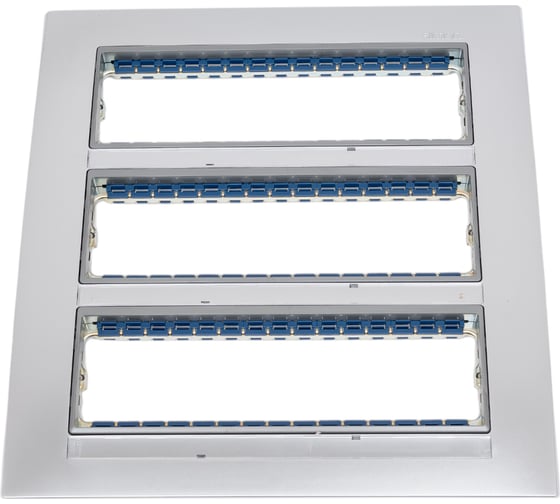 Изображение товара Рамка Simon, 24 узких 12 широких модулей в 3 ряда, суппорт, 268*250*10,5мм, S82C, алюминий 82852-33