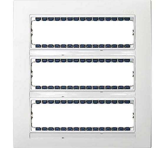 Изображение товара Рамка Simon, 24 узких 12 широких модулей в 3 ряда, суппорт, 268*250*10,5мм, S82C, белый 82852-30