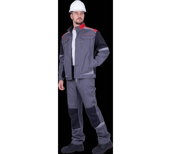 Изображение товара Мужская куртка Iform ТУРБО SAFETY от механических воздействий и ОПЗ, цв. серый/чёрный/красный (120-124, 17 Кур 702/120/170