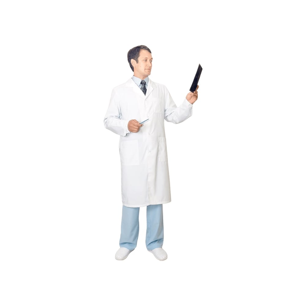 Изображение товара Мужской халат ГК СпецобъединениеКЛАССИК от ОПЗ, белый (88-92, 158-164), Хал 715/88/158