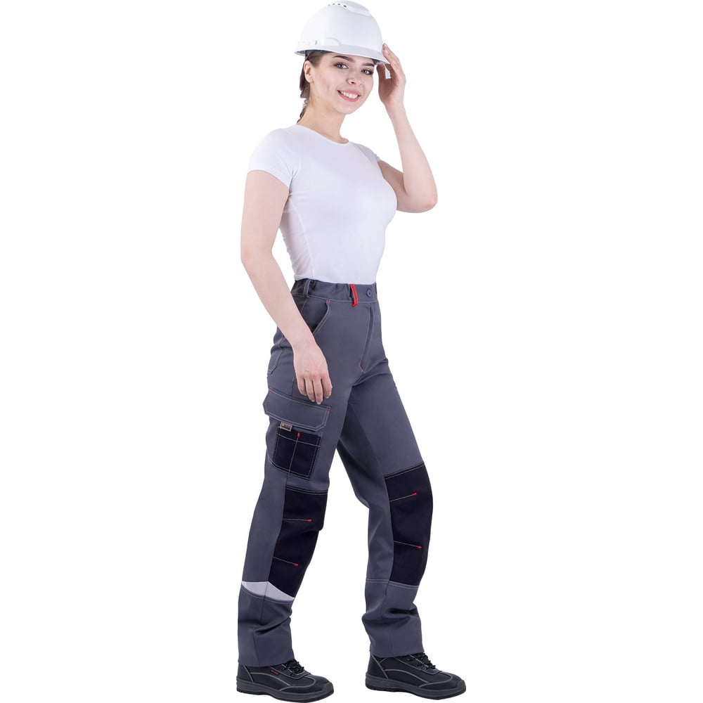 Изображение товара Женские брюки Iform ТУРБО SAFETY для защиты от механических воздействий и ОПЗ, цвет серый черный кр