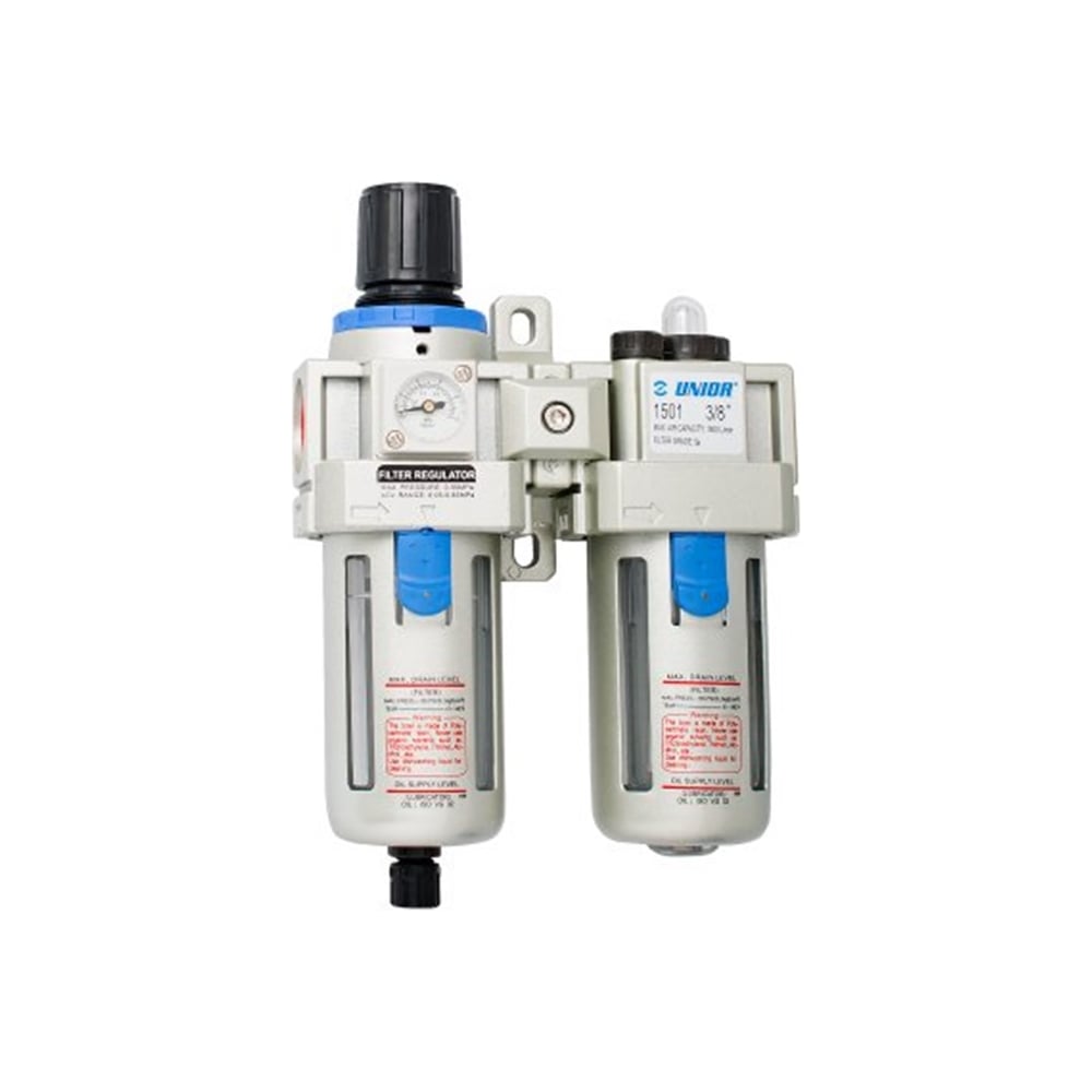 Изображение товара Фильтр-редуктор и лубрикатор пневматический 3/8" Unior 3838909177366