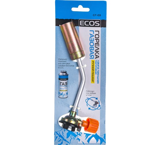 Изображение товара Газовая паяльная портативная горелка Ecos GT-03 картон 005915