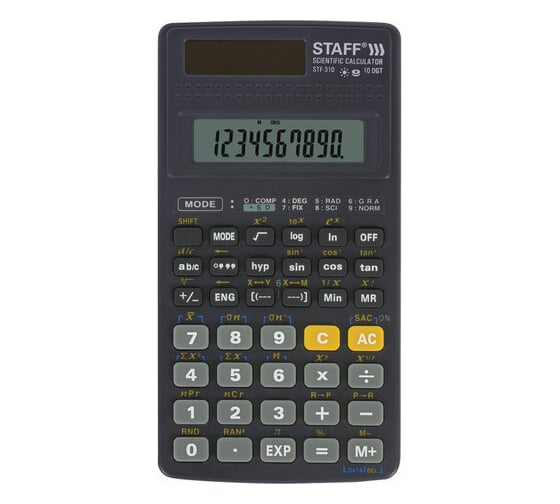 Изображение товара Инженерный калькулятор STAFF STF-310 142х78мм, 10+2 разрядов, двойное питание, 250279
