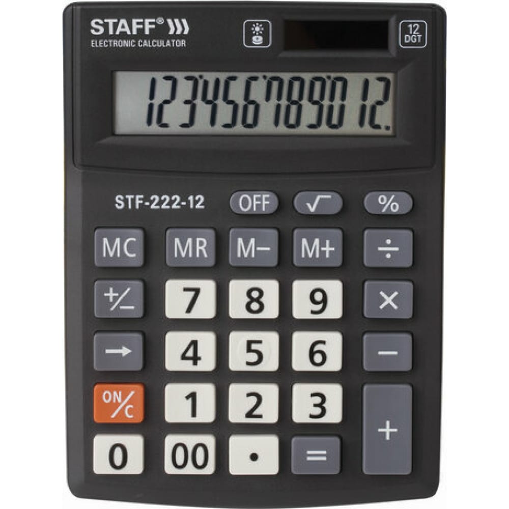 Компактный настольный калькулятор Staff калькулятор настольный staff stf 888 12 200х150мм 12 разрядов двойное питание 250149