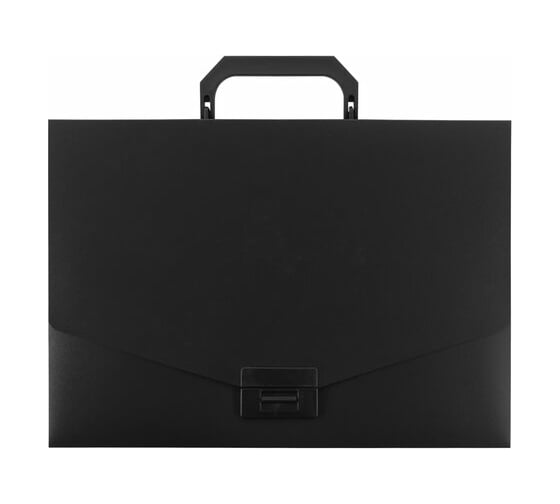 Изображение товара Пластиковый портфель STAFF А4 320х225х36 мм, без отделений, черный, 229241