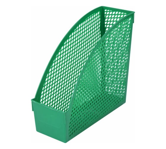 Изображение товара Вертикальный лоток STAFF Profit для бумаг, 270х100х250 мм, сетчатый, полипропилен, зеленый, 237254