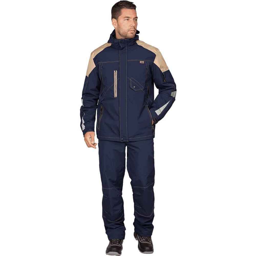 Изображение товара Куртка-штормовка Iform РЕСПЕКТ мужская синий бежевый 48-50 водоотталкивающая