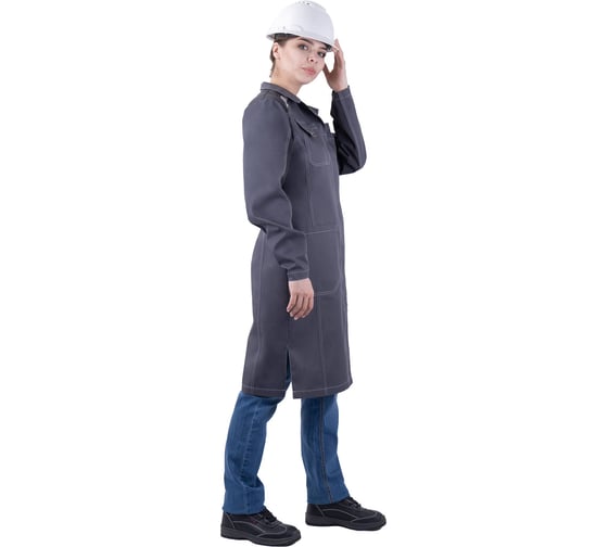 Изображение товара Женский халат Iform ТУРБО SAFETY от механических воздействий и ОПЗ, серый/темно-серый (80-84, 170-176), Хал 746/80/170