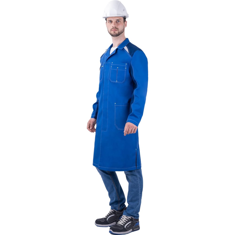 Изображение товара Мужской халат Iform ТУРБО SAFETY для защиты от механических воздействий и ОПЗ, василек синий, разме