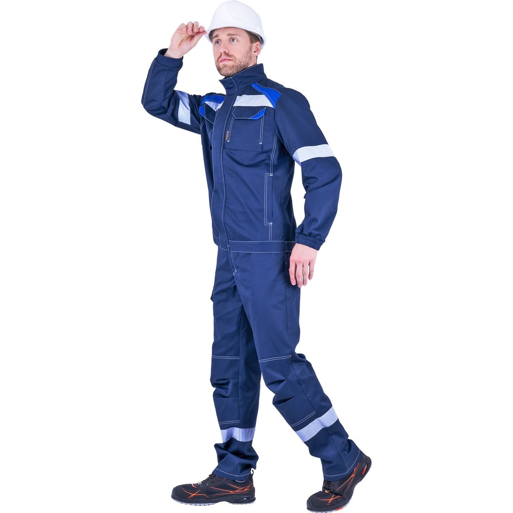 Изображение товара Мужской костюм ГК Спецобъединение СТАРАТЕЛЬ от механических воздействий и ОПЗ (куртка, брюки), синий/василек (120-124, Кос 507/120/194