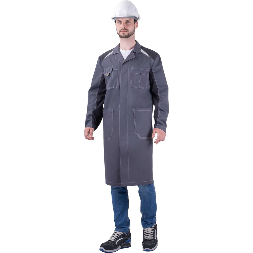 Изображение товара Мужской защитный халат Iform ТУРБО SAFETY от механических воздействий и ОПЗ, серый