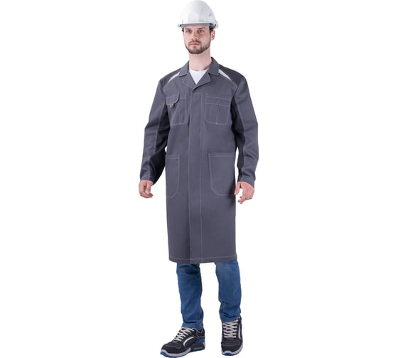 Изображение товара Мужской халат Iform ТУРБО SAFETY от механических воздействий и ОПЗ, серый/темно-серый (88-92, 170-176), Хал 556/88/170