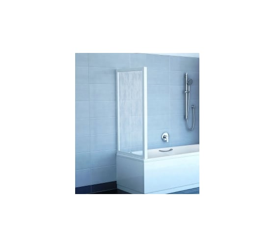 Изображение товара Боковая перегородка (шторка, ширма) на борт ванны Ravak APSV-75 белый профиль, прозрачное стекло 95030102Z1