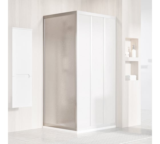 Изображение товара Неподвижная стенка для двери Ravak Supernova APSS-90 профиль сатин, матовый полистирол Пеарл 94070U0211