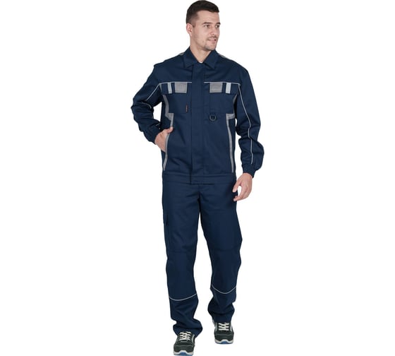 Изображение товара Костюм ГК Спецобъединение КОНФОРМ летний, т/синий-серый (Куртка+брюки) (96-100, 182-188), Кос 588/96/182