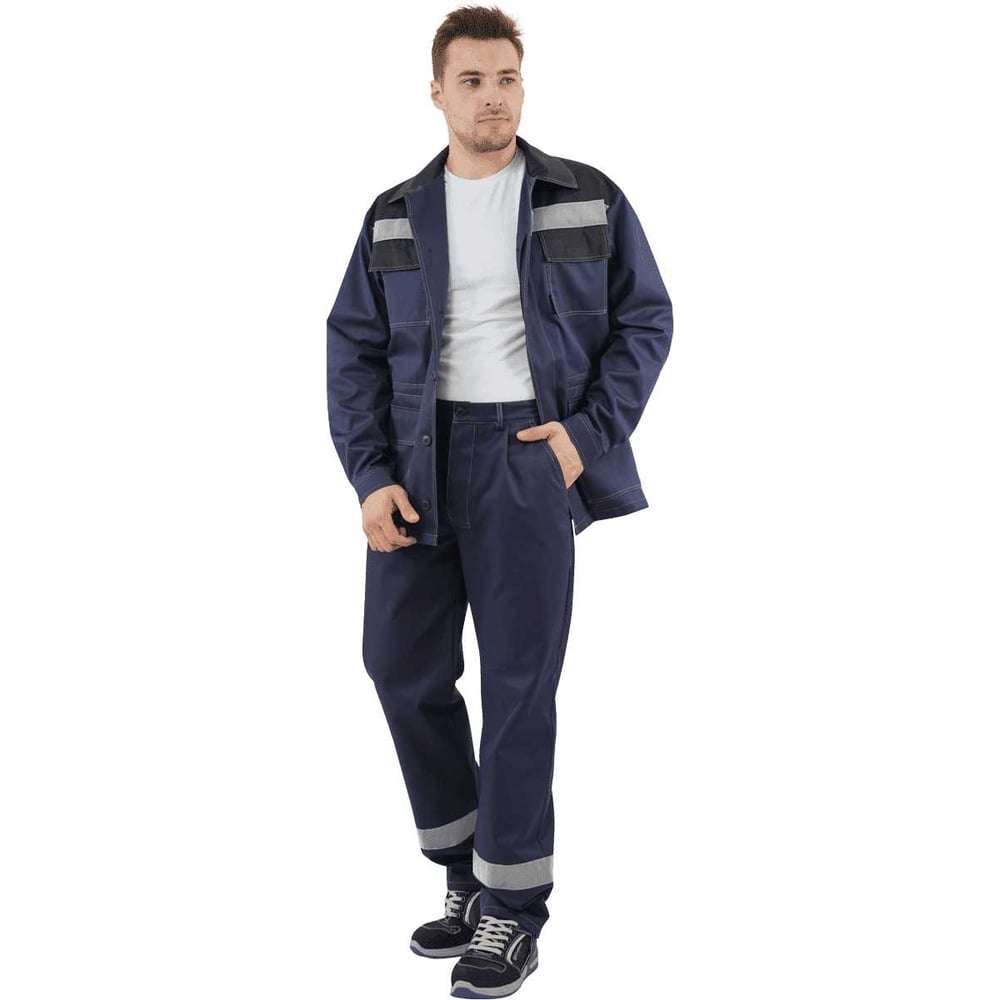 Изображение товара Мужской костюм ГК Спецобъединение АРТЕЛЬ от механических воздействий и ОПЗ (куртка, брюки), темно-синий/черный (88-92, Кос 570/88/182