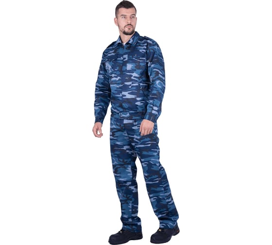 Изображение товара Костюм ГК Спецобъединение ВУЛКАН мужской от механических воздействий и ОПЗ (куртка, брюки), цвет КМФ серый (96-100, 182 Кос 421/96/182