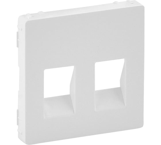 Изображение товара Лицевая панель Legrand Valena LIFE для аудиорозетки с пружинными зажимами двойной Белая 755370