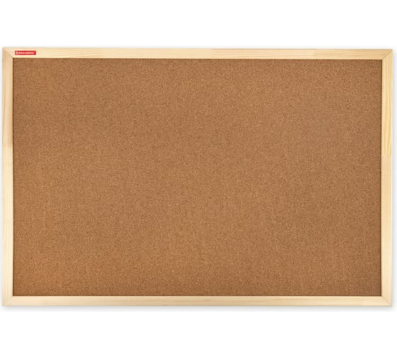 Изображение товара Доска пробковая для объявлений BRAUBERG 60x90 см, деревянная рамка, Wood, 238311