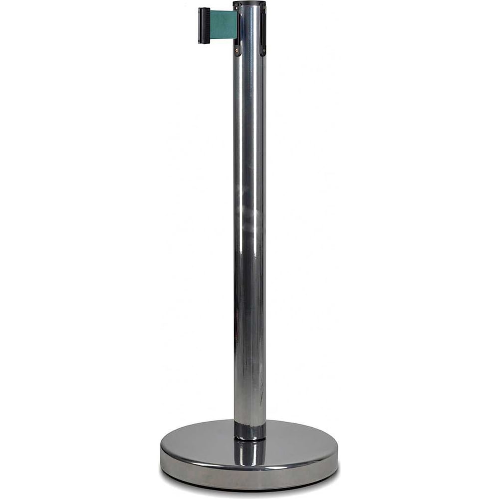 Изображение товара Стойка ограждения RUSBARRIER с лентой 5 м BSLN-327635 CHROME green