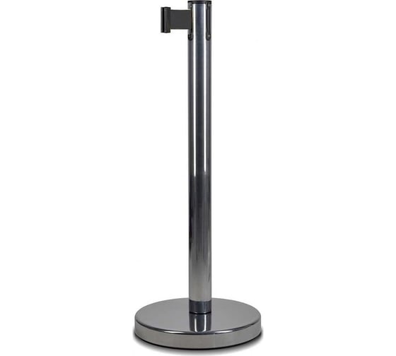 Изображение товара Стойка ограждения RUSBARRIER с лентой 5 м BSLN-327635 CHROME black