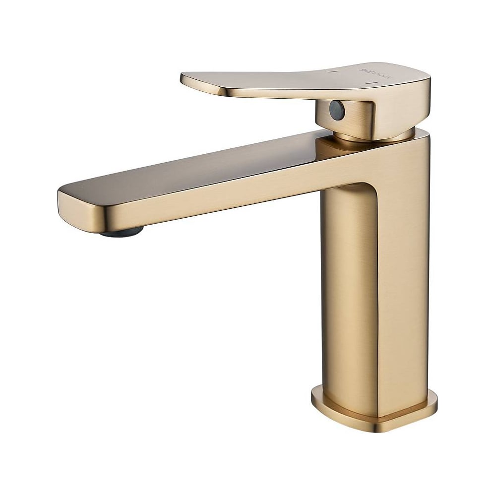 Изображение товара Смеситель для раковины Shevanik S9901G с матовым покрытием и золотым цветом