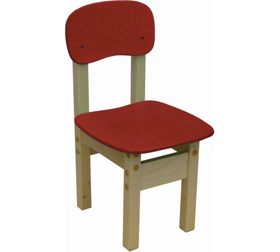 Изображение товара Стул детский ОФИСМАГ "Яблочко-3", рост 3 (130-145 см), фанера/дерево, красный, ш/к 11404 530288