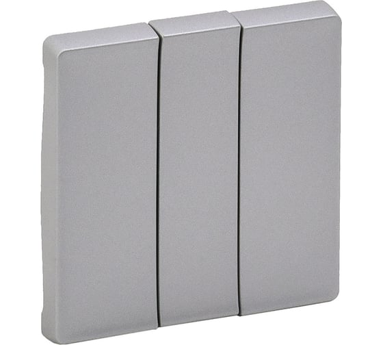 Изображение товара Лицевая панель Legrand Valena LIFE для выключателя трехклавишного Алюминий 755032