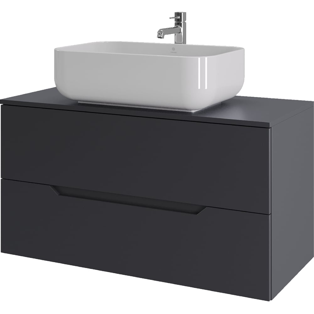 Изображение товара Тумба с раковиной ORANGE Line 100 см графит белый подвесная современная