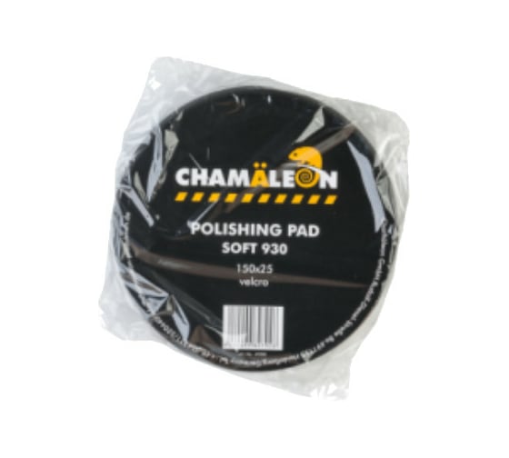 Изображение товара Круг полировальный на липучке черный мягкий (150x25 мм) Chamaeleon 49300