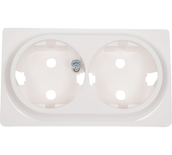 Изображение товара Лицевая панель Legrand Valena LIFE для двойной силовой розетки 2x2К+З Белая 754950
