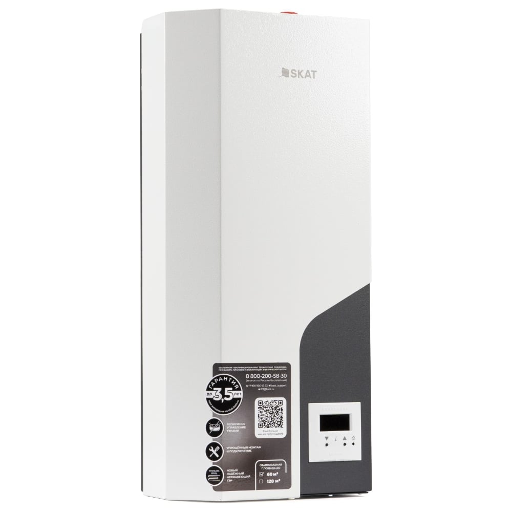 Изображение товара Электрический прибор отопительный SKAT SILVER StS-6 220 В Р=6кВт Sотапл=60 кв.м нерж. ТЭН 285