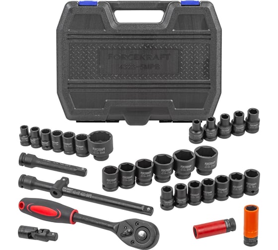 Изображение товара Набор инструментов FORCEKRAFT ударные, 32пр, 1/2" FK-4323-5MPB(26459)