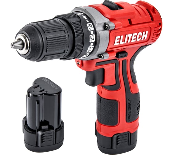 Изображение товара Дрель аккумуляторная Elitech ДА 12Л2 (E2201.043.01) 205668